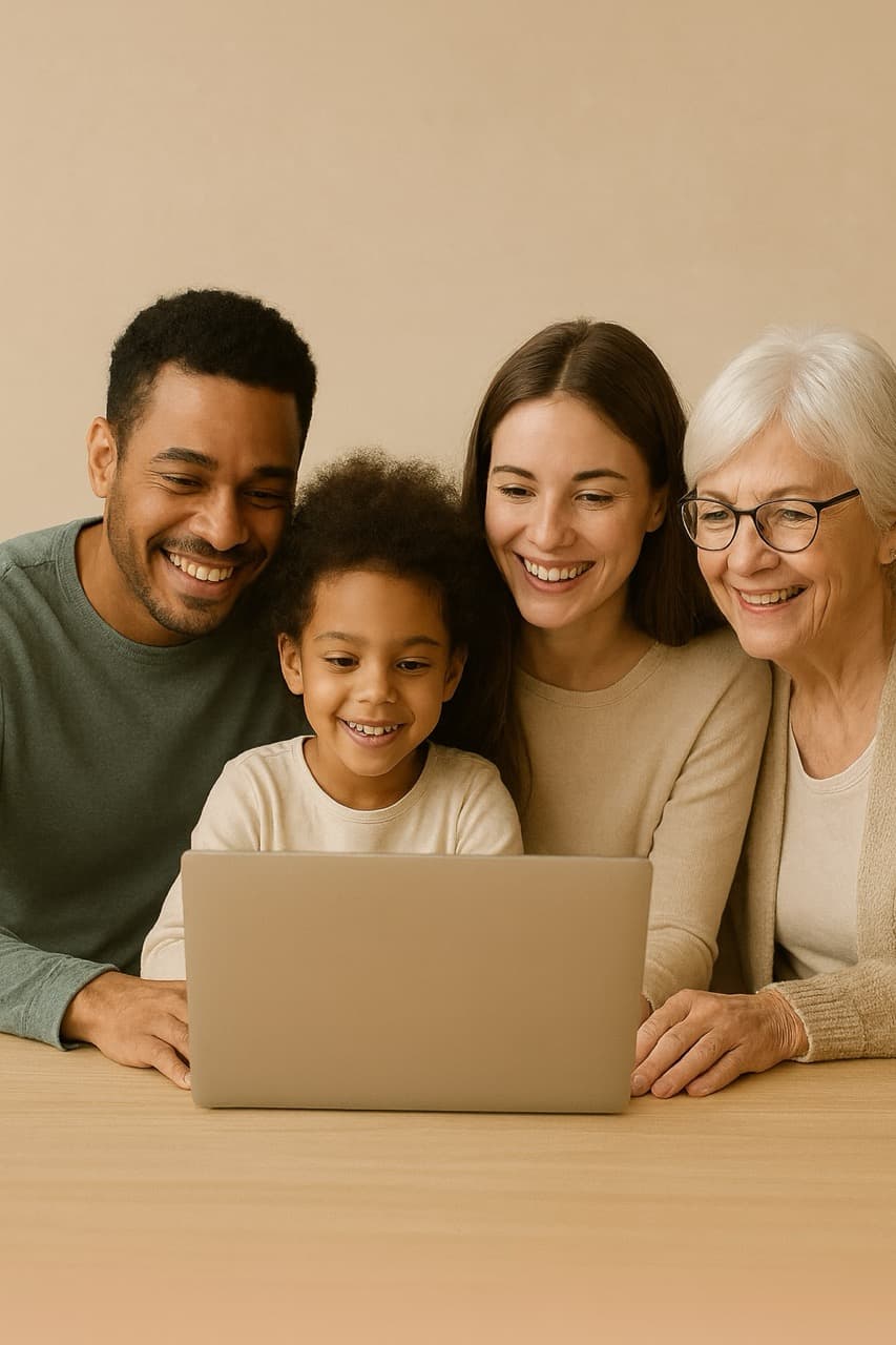 A family sharing a favorite memory